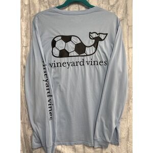 Vineyard Vines Shirt Adult M Blue Soccer Cotton Long Sleeve Pullover